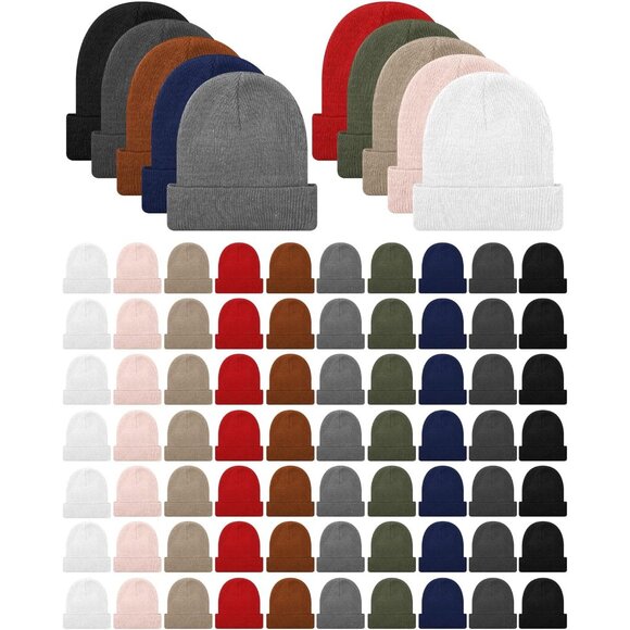 Winter Knit Beanie Hats Bulk for Men Women Warm Insulated Skull Caps